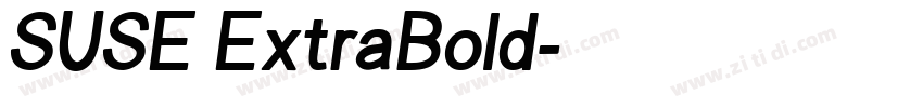 SUSE ExtraBold字体转换